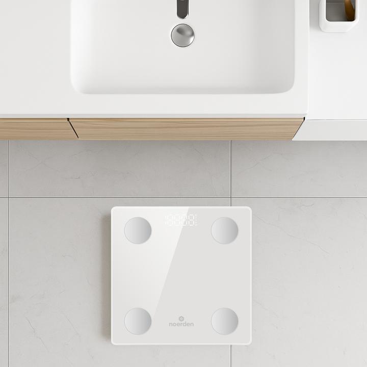 Actual product image Noerden VITA Smarte Personenwaage mit Bluetooth weiss