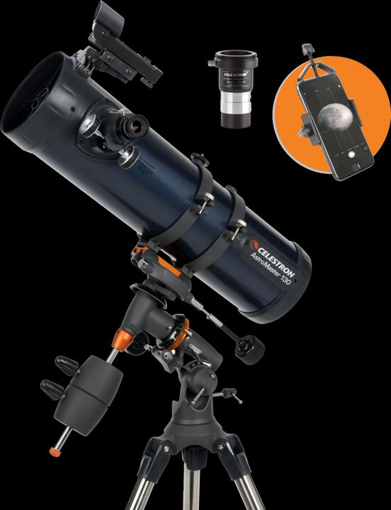 Actual product image Celestron Astromaster Reflector 130EQ with phoneadapter and T2-Barlow