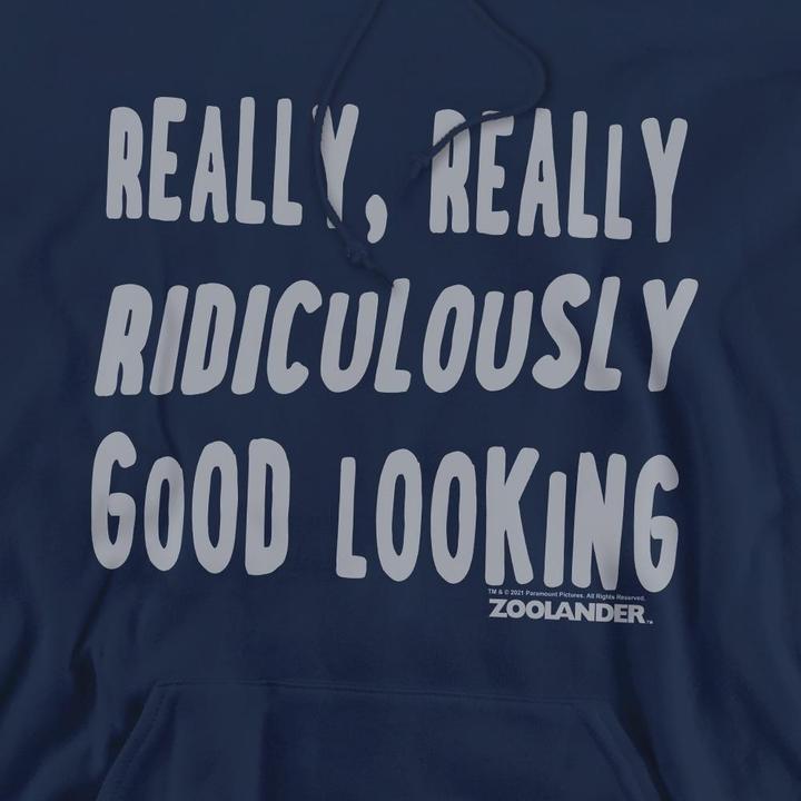 Immagine prodotto Zoolander Felpa con Cappuccio Derek Uomo (L)