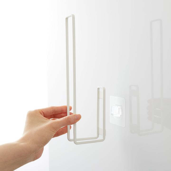 Actual product image Yamazaki Adhesive hook toilet roll holder TOWER