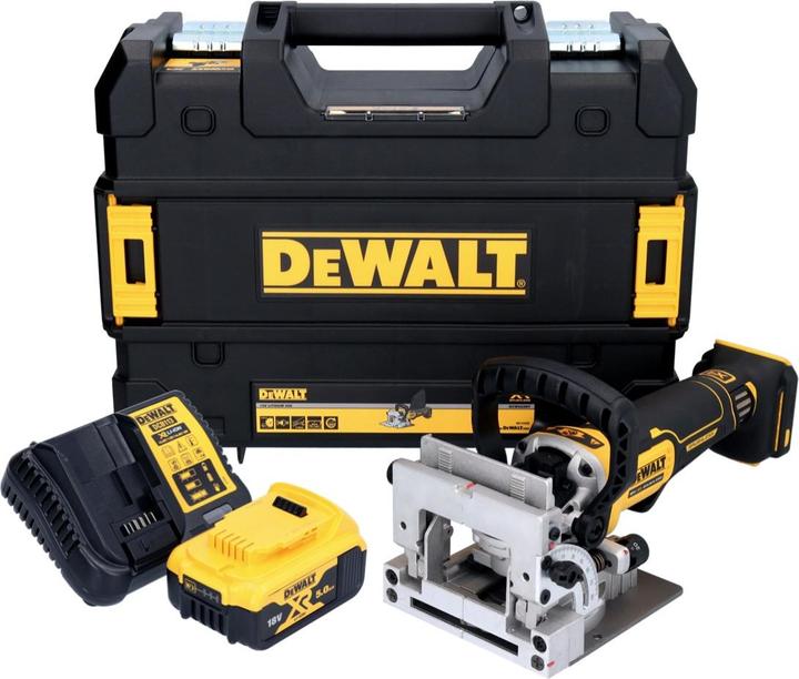 Produktbild DeWalt DCW 682 P1T Akku Flachdübelfräse 18 V 102 x 20 mm Brushless + 1x Akku 5,0 Ah + Ladegerät +