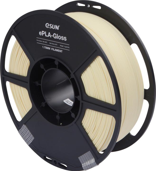 Actual product image eSUN ePLA Mat Almond Yellow Filament 1.75mm 1Kg (PLA, 1.75 mm, 1000 g, White, Yellow)