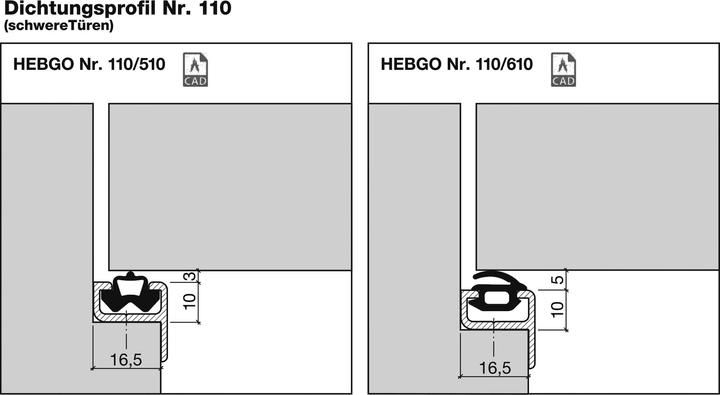 Image du produit Hebgo Profils d'appui 110