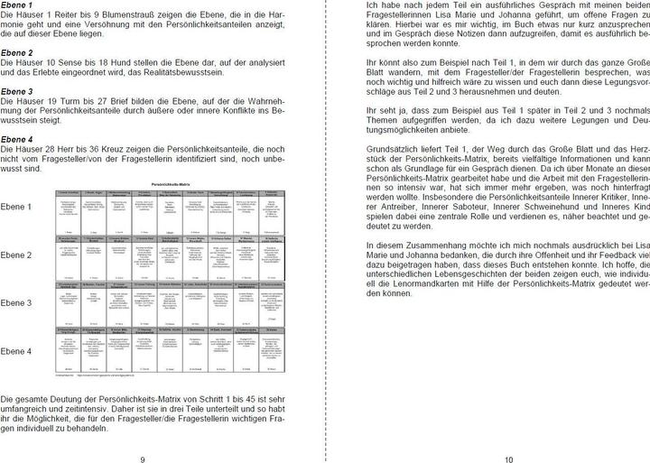 Produktbild Die Deutung der Persönlichkeits-Matrix mit Lenormandkarten (Deutsch, Andrea Rosenthal, 2021)