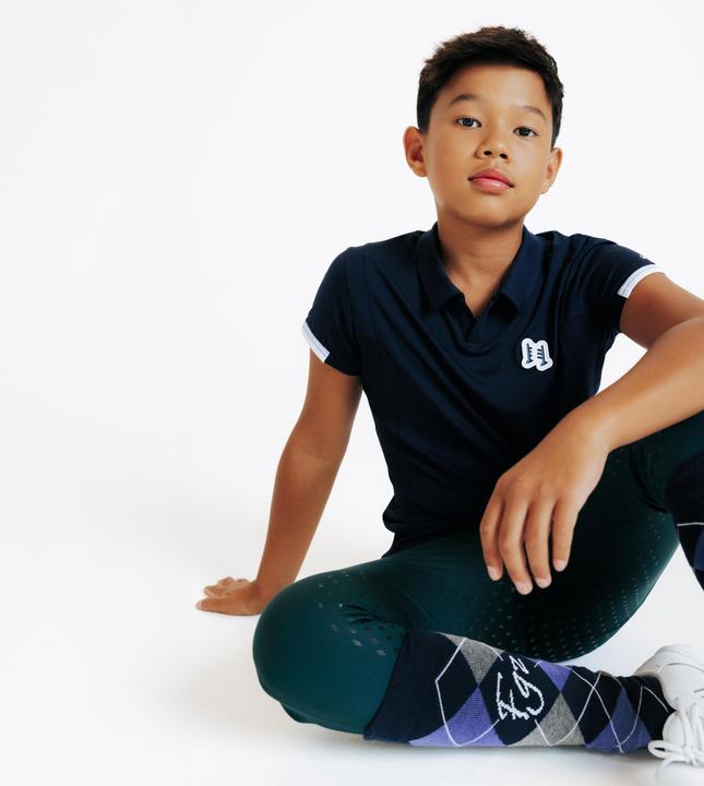 Actual product image Fouganza Reit-Poloshirt Club kurzarm marineblau (140)
