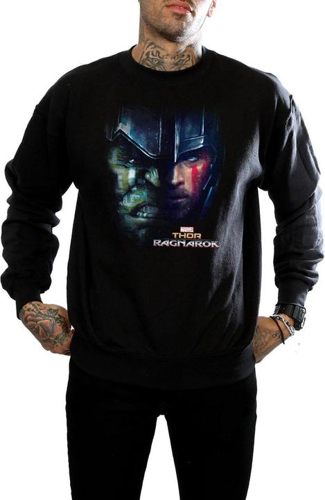 Actual product image Mens Thor Ragnarok Hulk Split Face Sweatshirt (XL)