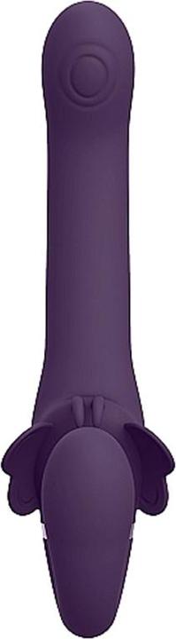 Actual product image Topco Satu - Pulse Wave & Vibrating Strapless Strapon - Purple