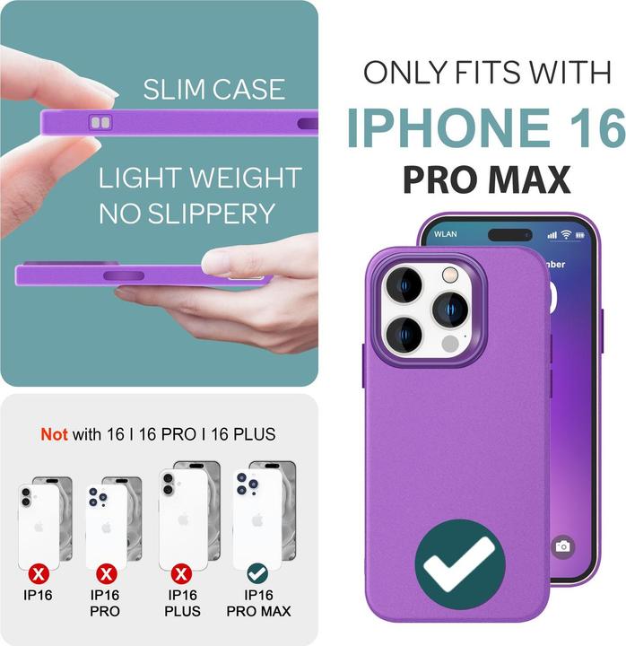 Produktbild Nalia Matt Silikon Hülle (Apple iPhone 16 Pro Max)