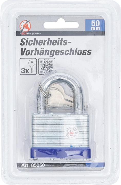 Produktbild BGS Sicherheits-Vorhängeschloss 50 mm