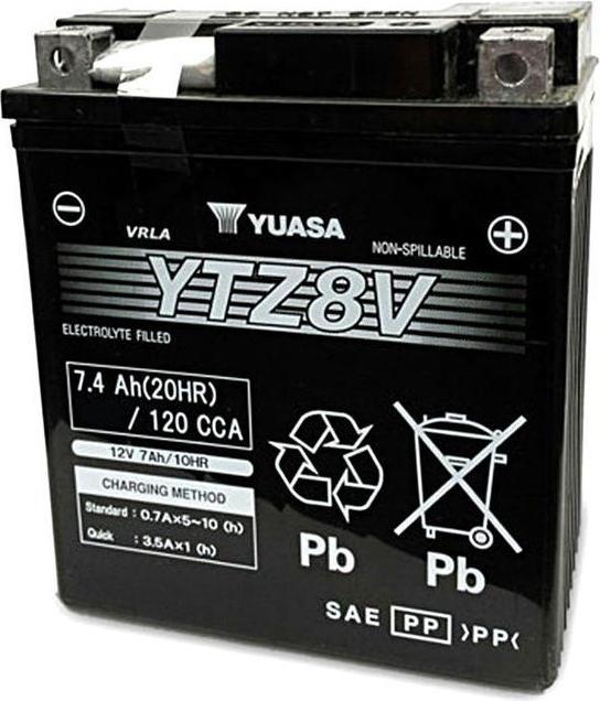 Produktbild Yuasa AGM Motorradbatterie 12V 7.4Ah 120A (12 V, 7 Ah)