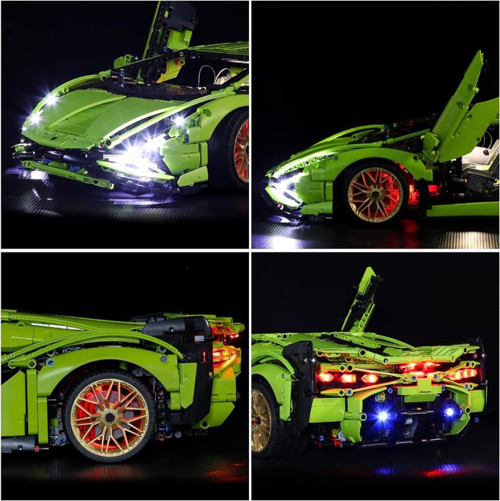 Actual product image BrickBling LED light set for LEGO Lamborghini Sián FKP 37 (42115) incl. remote control