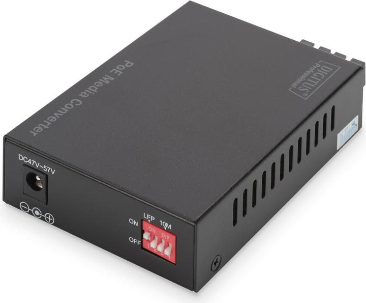 Produktbild Digitus PoE Media Converter Multimode 10/100/1000Base-T zu 1000Base-SX Inkl. Netzteil 30W SC connector Up... (Media Konverter)