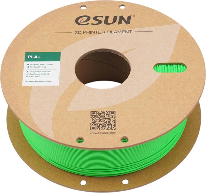 Actual product image eSUN PLA+ RGB Grün Filament 1.75mm 1Kg (PLA+, 1.75 mm, 1000 g, Green)