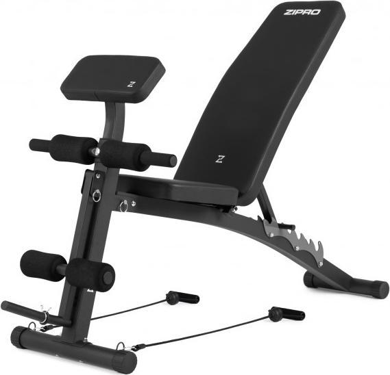 Zipro Banc d'entraînement Volume avec presse jambes et barre de prière