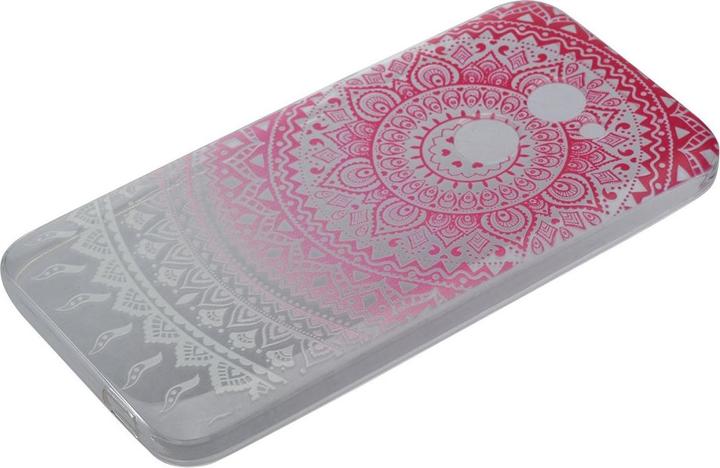 Produktbild König Design Henna Cover für Handy Alcatel A5 LED Case Schutz Hülle Silikon Bumper Sonne Pink (Alcatel A5 LED)