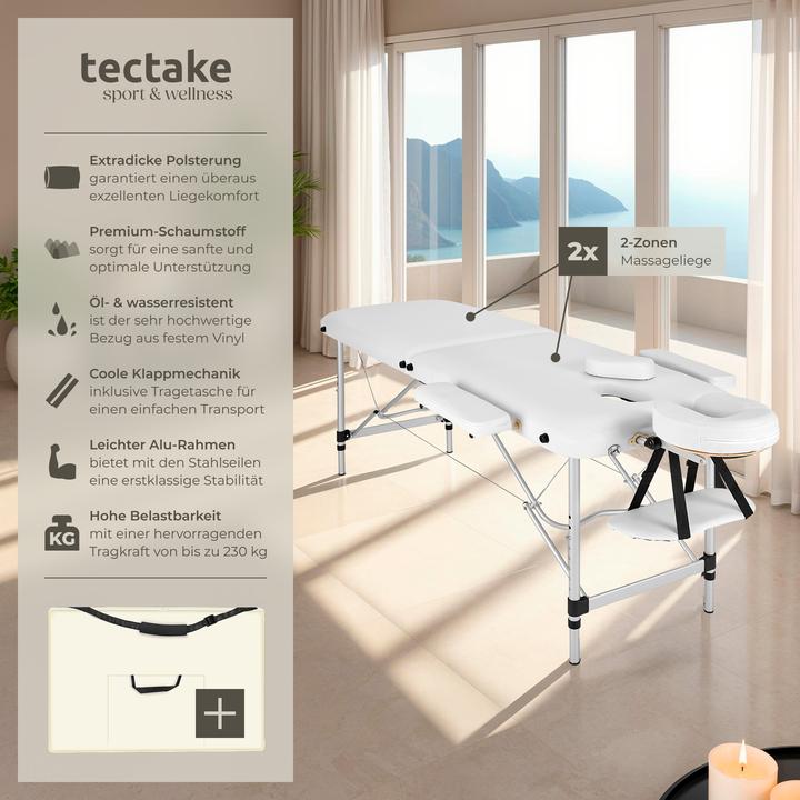 Actual product image tectake 2 zone massage table
