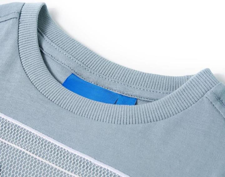 Immagine prodotto VidaXL Camicia a maniche lunghe per bambini azzurro 104,Materiale: 100 (104)