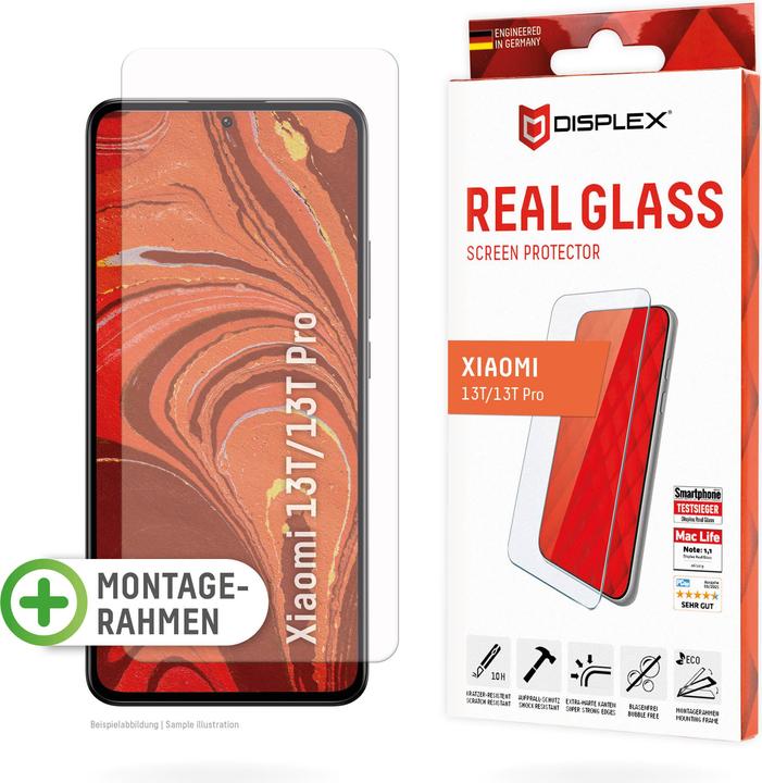 Displex Real Glass, 2D Panzerglas (1 Stück, Xiaomi 13T Pro, Xiaomi 13)