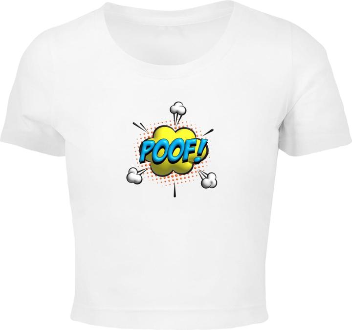 Merchcode Ladies POOF Comic Cropped Tee - 118577
