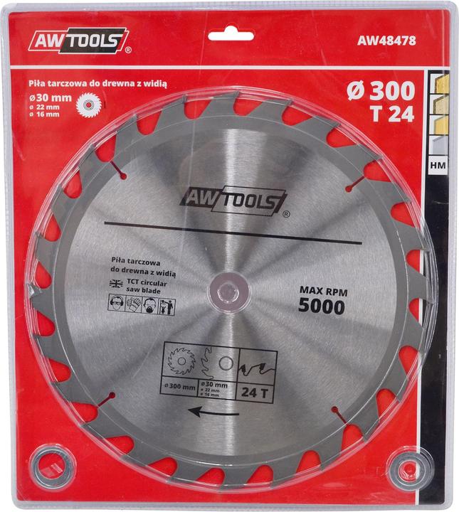 Produktbild AW Tools Awtools 190 x 30/22/16mm 40 Holzkreissäge von (AW48464)