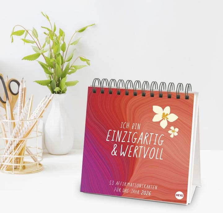 Produktbild Ich bin einzigartig und wertvoll Premium-Postkartenkalender2026 - 53 Affirmationskarten für das (Deutsch)