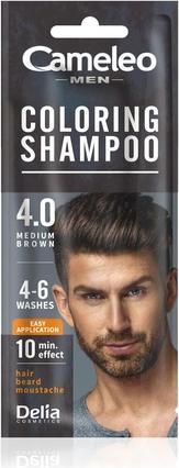 Produktbild Cameleo Men Coloring Shampoo Brown Hair Beard Mustache Visible Color in 10 Minutes Refreshes Lasts f (15 ml)