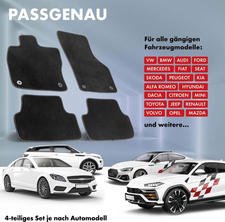 Actual product image Walser Premium Floor Mats for Ford Focus IV 2018-Today (2 front mats + 2 rear mats)