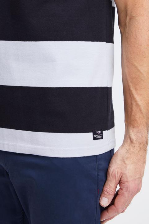 Actual product image FQ1924 FQTom SS stripe tee w logo print 21900645 (XL)