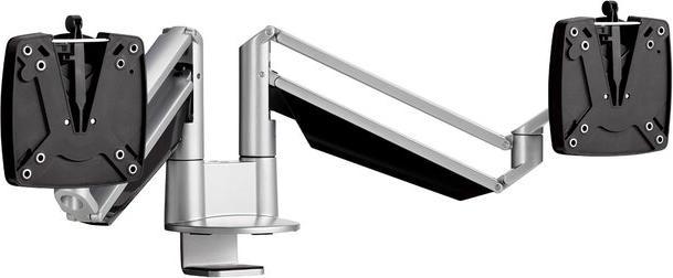 Novus Monitortragarm Clu Duo C 2 - 7 kg silber Tischbef. (Tisch, 27")
