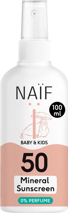 Immagine prodotto Naïf Mineral Sun Spray (Spray solare, SPF 50, 100 ml, 133 g)