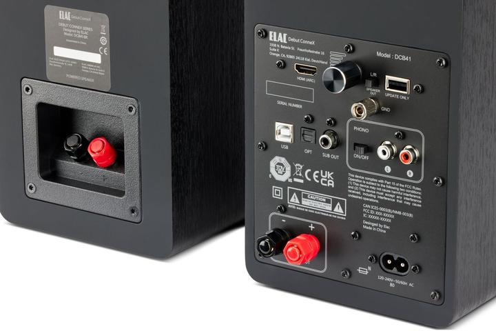 Actual product image ELAC Debut ConneX DCB41 active stereo speaker set *walnut* (1 pair)