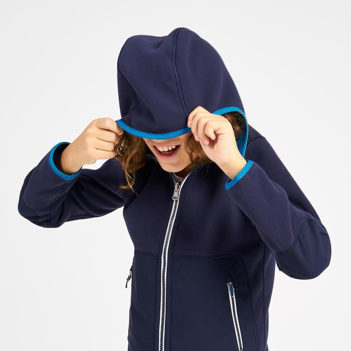 Immagine prodotto Tribord Giacca in pile vela bambini calda reversibile 500 blu navy/blu (110)