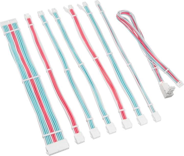 Produktbild Kolink Core Pro Braided Cable Extension Kit 12V-2x6 Typ 2 - Brilliant White/Neon Blue/Pure Pink (0.60 m)