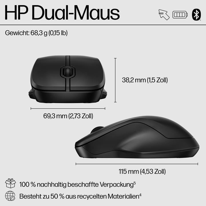 Actual product image HP 255 Optical Mouse 3 Buttons without (Wireless)