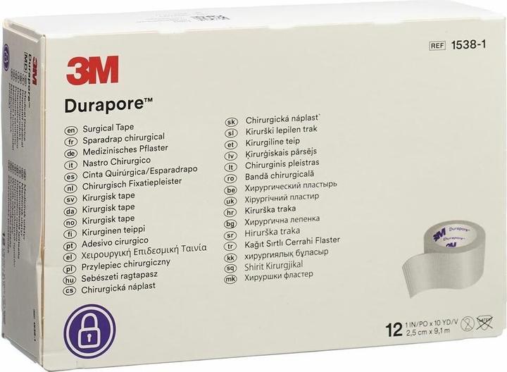 Immagine prodotto 3M Rotolo di cerotti in seta sintetica Durapore 50mmx9,14m 6 pezzi (6 x)