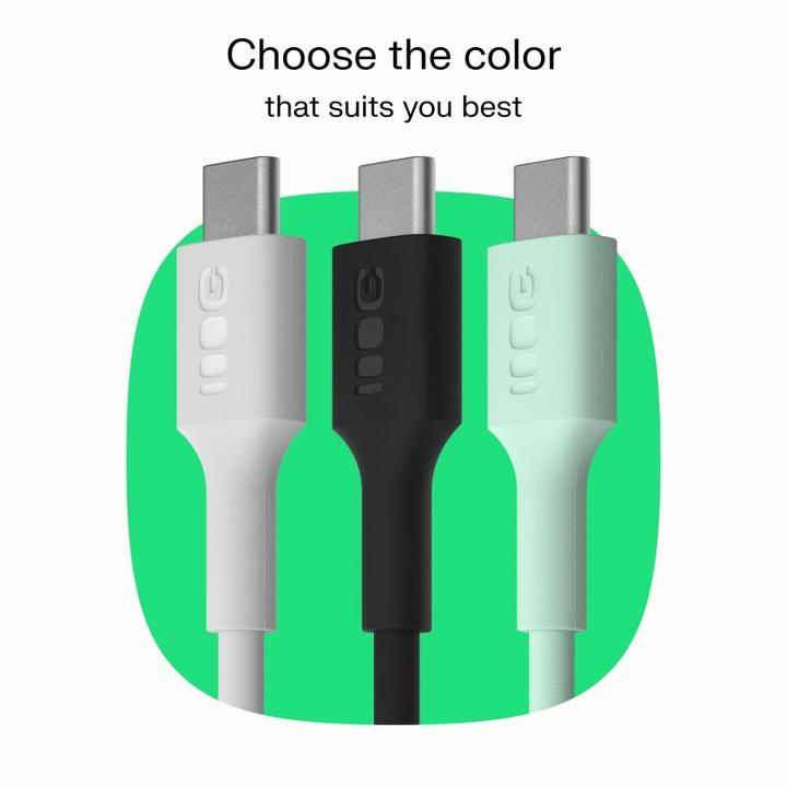 Produktbild GreenCell USB-C-zu-USB-C PowerFlex 100W Silikon-Kabel 1,2m schwarz (1.20 m, 100 W)
