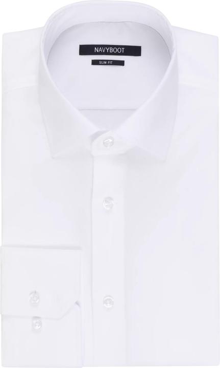 NAVYBOOT Camicia Slim Fit - non si stira (41)