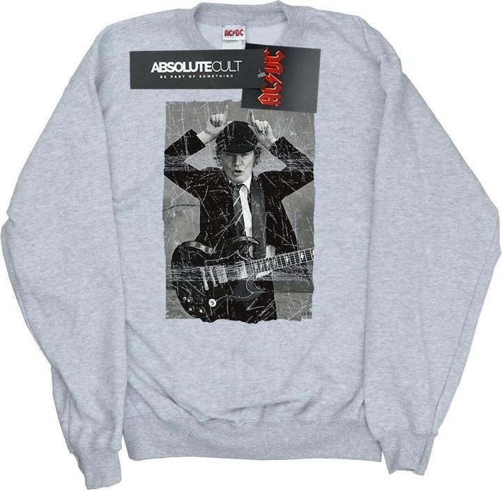 AC/DC Angus Young Distressed Photo Sweatshirt Jungen