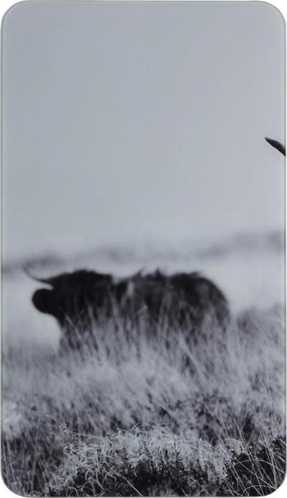 Productafbeelding Wenko Afdekplaten fornuis Highland Cattle zwart 2 stuks.