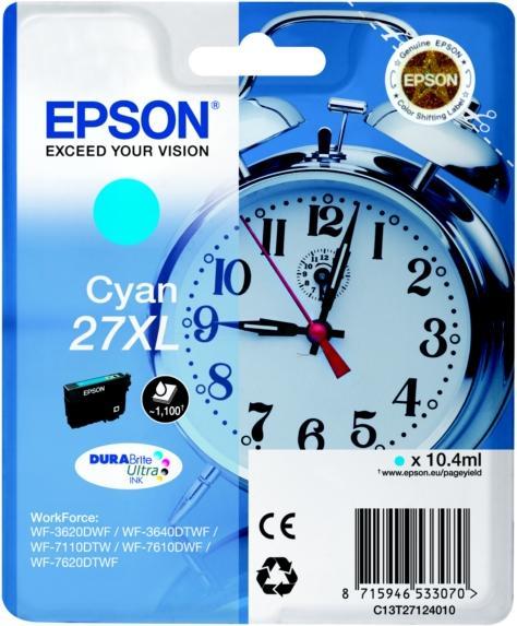 Image du produit Epson 27XL - 17.7 ml - XL - cyan - Original - Blister avec alarme RF (C)