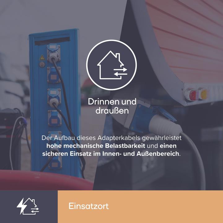 Produktbild Perel KABEL - SCHUKO-STECKER AUF CEE-KUPPLUNG - 3 m (3 m)