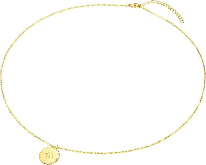 Immagine prodotto Lulu & Jane Bussola argento diamante oro giallo 50,0 cm di catena base + 5,0 cm di prolunga - 33478 (Argento, 50 - 55 cm)
