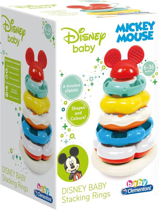 Actual product image Clementoni Mickey Mouse stacking rings (5 pieces)
