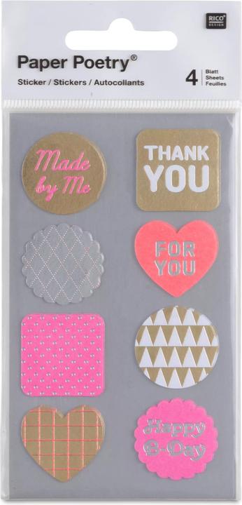 Actual product image Paper Poetry Motifs" sticker set