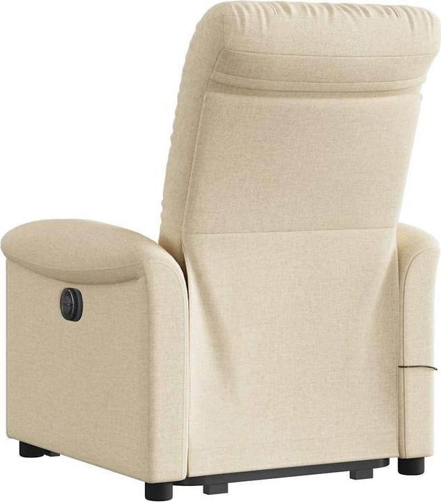 Immagine prodotto VidaXL Poltrona massaggiante elettrica con ausilio stand-up in tessuto crema