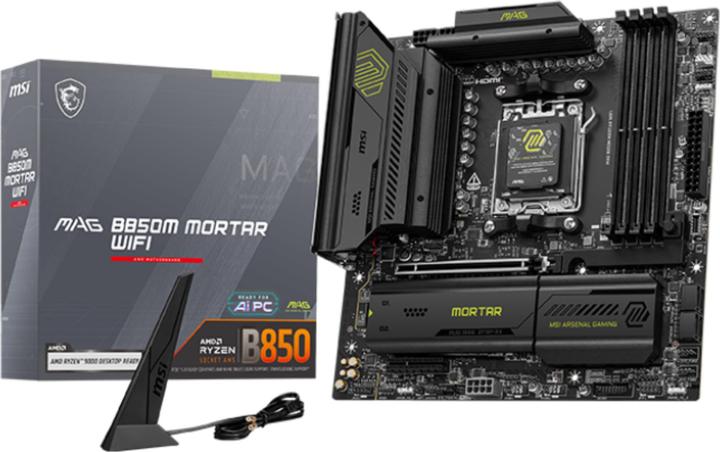 Produktbild MSI MAG B850M Mortar WiFi (AM5, AMD B850, mATX)