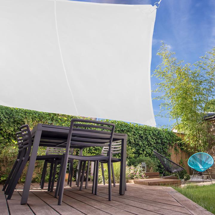 Actual product image Relaxdays White Square Awning (400 x 400 x 0.5 cm)