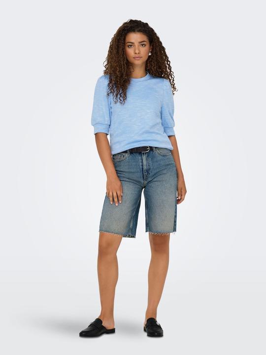 Produktbild Only Normal geschnitten Rundhals Gesmokte Ärmelbündchen Puffärmel Top Top (S)
