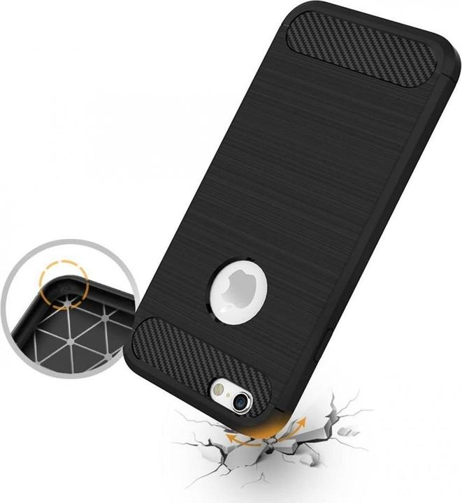Produktbild Screenguard Apple iPhone 6/6S Hülle Carbon Brushed Soft TPU (Apple iPhone 6)