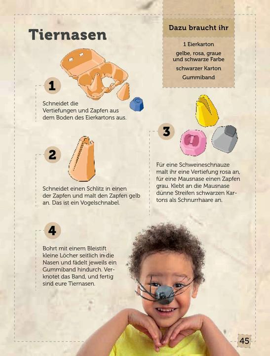 Actual product image Das Eierkarton-Bastelbuch für Kinder. 51 lustige Projekte für Kinder ab 5 Jahren (German, Fiona Hayes, 2022)